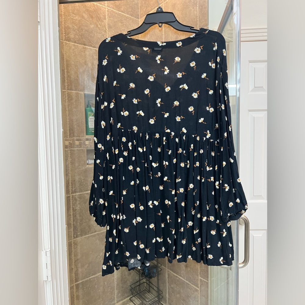 Billabong Wishin Well floral print long sleeve baby doll dress